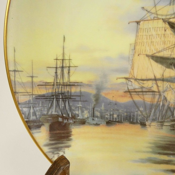 FLYING CLOUD Great Clipper Ships Plate Collection 1981 Franklin Porcelain UHH&L - Picture 5 of 11